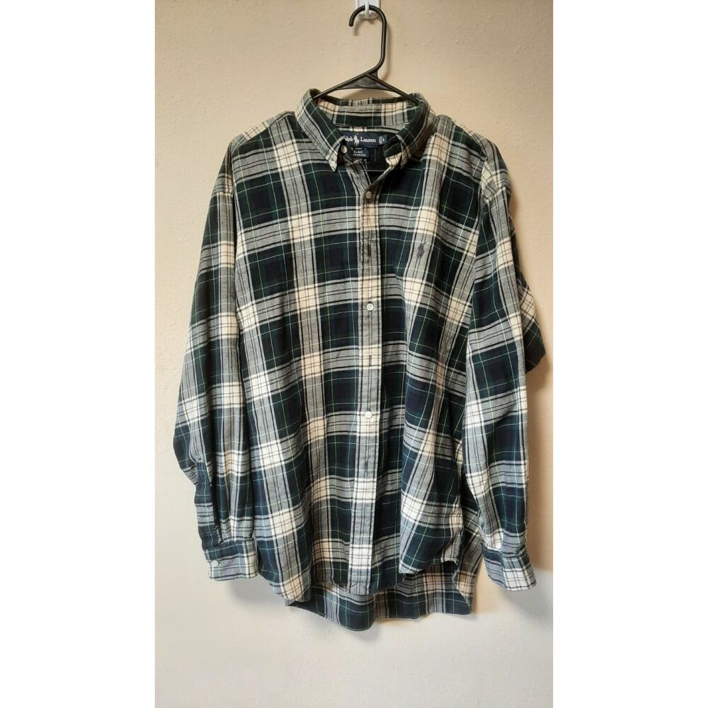 Ralph Lauren Men's Large Blake Plaid Button Down Long Sleeve Shirt